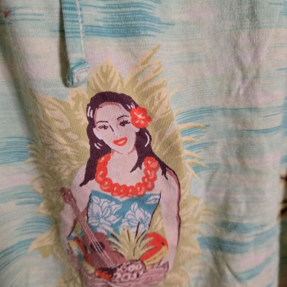 Polo Ralph Lauren Hawaiian Hula Girl Polo Bear Tropical Hoodie Size L - Picture 4 of 9